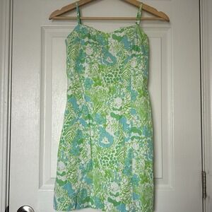 Lilly Pulitzer McCallum Mini Dress‎ in It's a Zoo Print Coastal Tropical Style